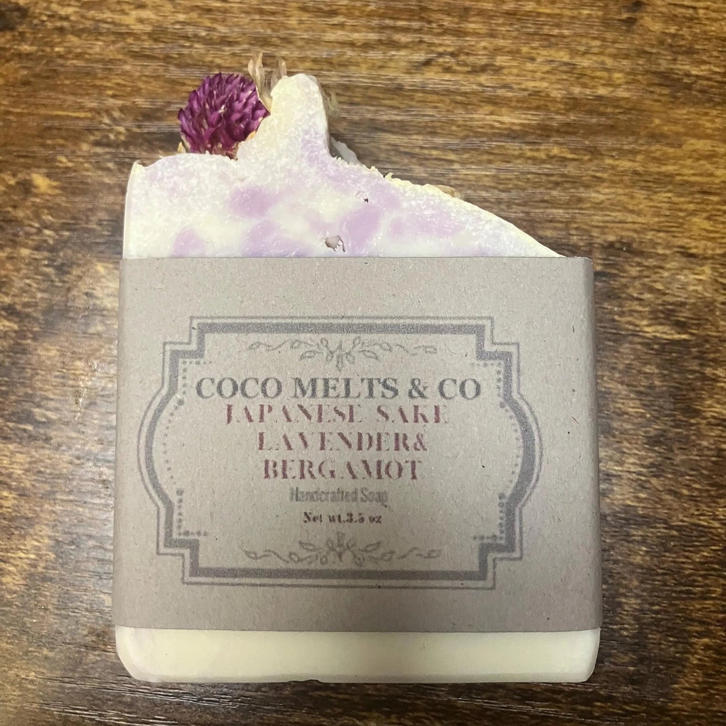 Indulge in our Japanese sake-infused Castile soap with lavender and bergamot. A creamy, natural lather that cleanses, nourishes, and refreshes all skin types.